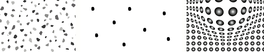 Tapeten Punkte & Kreise Schwarz-Weiß