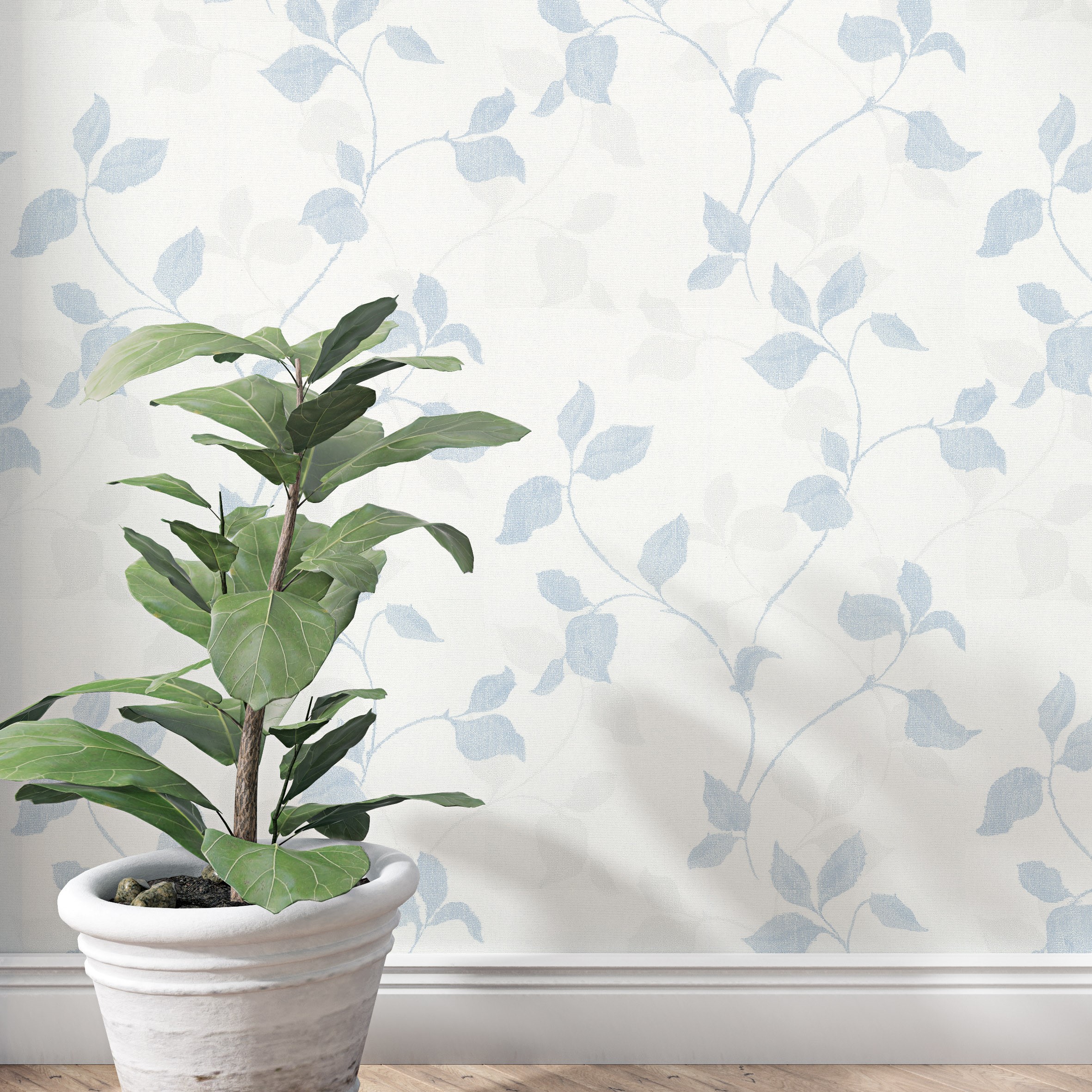 5,99€/1qm Vliestapete Floral Blätter blau rosa metallisch Marburg Casual 30435 