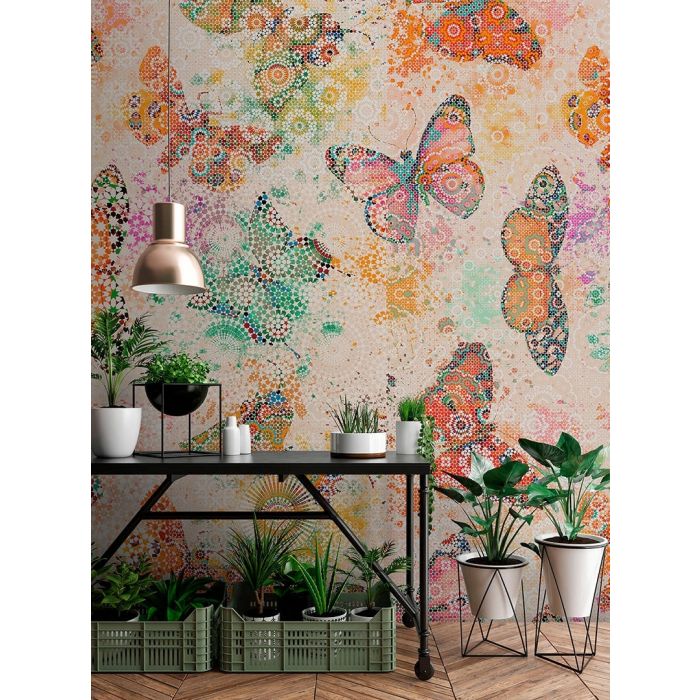 DD110266 Walls by Patel Mosaic Butterflies