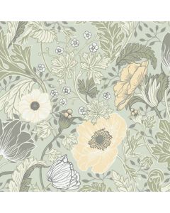 Tapete Grün, Weiß, Beige Rasch-Textil Vliestapete (1043653)