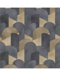 Tapete Gold, Kupfer, Schwarz, Anthrazit ELLE DECORATION Vinyltapete (1035241)