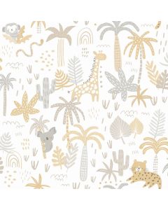 Tapete Braun, Gelb, Vanille, Grau, Silber Rasch-Textil Papiertapete (1040667)
