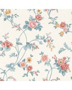 Tapete Blau, Bunt, Rosa, Rose Rasch-Textil Vliestapete (G288-3075)