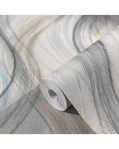 Tapete Blau, Grau, Silber Marburg Vinyltapete (1034874)