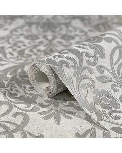 Tapete Grau, Silber Marburg Vinyltapete (1033409)