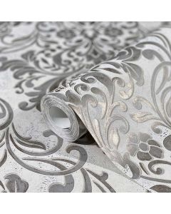 Tapete Beige, Creme, Grau, Silber Marburg Vinyltapete (1033410)
