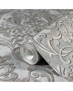 Tapete Grau, Silber Marburg Vinyltapete (1033412)