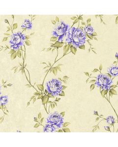 Puppenhaus Violett Und Mauve Gemischte Blumen Auf Lila Tapete 