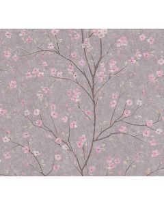 Tapete Grau, Silber, Rosa, Rose livingwalls Vinyltapete (1034703)
