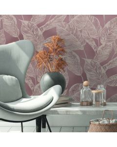 Tapete Greige, Lila, Flieder, Rosa AS-Creation d'eco Vliestapete (1044105)
