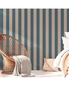 Tapete Beige, Creme, Blau, Petrol AS-Creation d'eco Vliestapete (1044111)