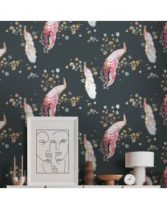 Tapete Bunt, Gelb, Vanille, Schwarz, Anthrazit livingwalls Vinyltapete (1042260)
