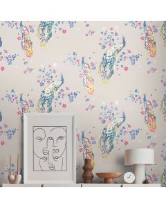 Tapete Blau, Bunt, Grau, Silber livingwalls Vinyltapete (1042263)