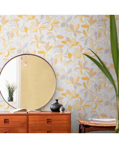 Tapete Gelb, Vanille, Grau, Silber livingwalls Vinyltapete (1042272)