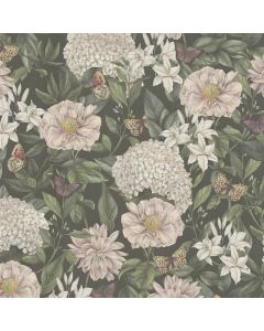 Tapete Grün, Schwarz, Rosa, Weiß livingwalls Vliestapete (1044332)