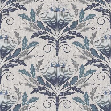 Tapete Blau, Grau, Silber Rasch-Textil Vliestapete (1036605)
