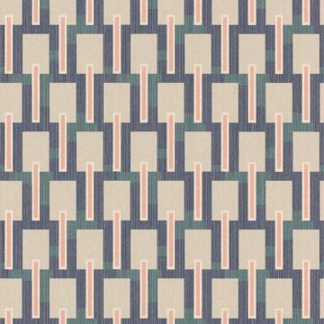 Tapete Blau,Greige,Rosa, Rose Textiltapete Rasch-Textil (1040400)