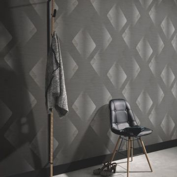 Tapete Grau, Silber, Erismann Vliestapete (KG-172262)