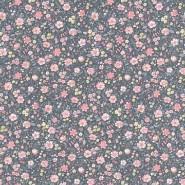 Tapete Bunt, Rosa, Rose, Schwarz, Anthrazit Rasch-Textil Vliestapete (1037787)