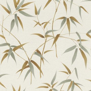 Tapete Braun,Grau, Silber,Grün Rasch-Textil Vliestapete (1040444)