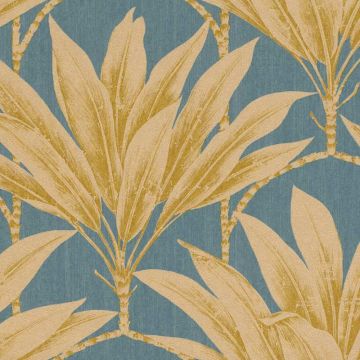 Tapete Blau, Gold, Kupfer Rasch-Textil Vliestapete (1035378)