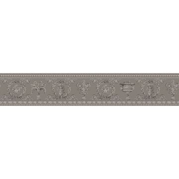 Bordüre Grau, Silber VERSACE Vlies (1019698)