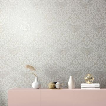 Tapete Beige, Creme, Marburg Vliestapete (KG-171390)