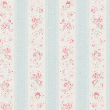 Tapete Blau, Rosa, Rose, Weiß AS-Creation Vliestapete (1042622)