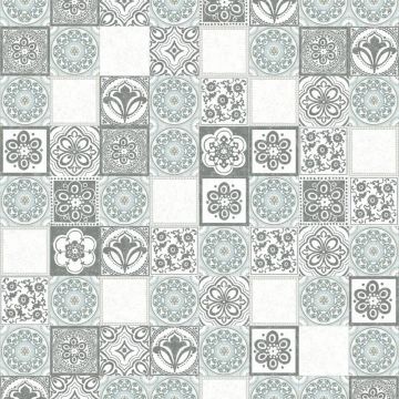 Digitaldruck-Tapete Grau, Silber, Grün, Weiß Eijffinger (1029712)