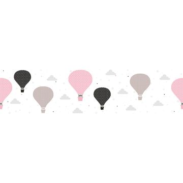 Bordüre Grau, Silber, Rosa, Rose, Schwarz, Anthrazit, Weiß AS-Creation Papier (1029894)