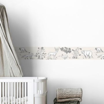 Bordüre Beige, Creme, Grau, Silber Marburg Vlies (1039998)