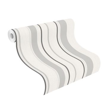 Tapete Beige, Creme, Grau, Silber, Weiß Rasch Vliestapete (1030353)