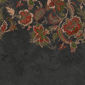 Digitaldruck-Tapete Beige, Creme, Rosa, Rose, Rot, Schwarz, Anthrazit Rasch (1039347)