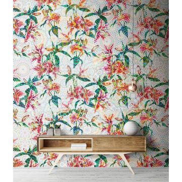 DD110211 Walls by Patel Mosaic Lilies