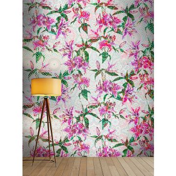 DD110216 Walls by Patel Mosaic Lilies