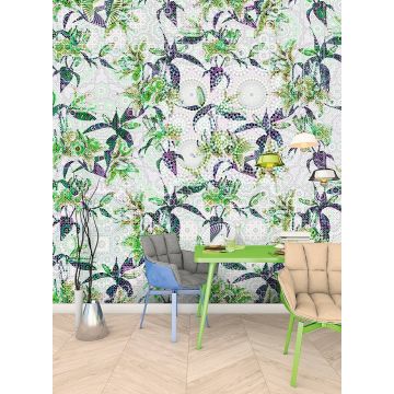 DD110221 Walls by Patel Mosaic Lilies