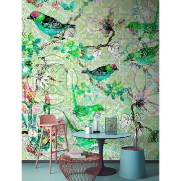 DD110246 Walls by Patel Mosaic Birds