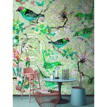 DD110246 Walls by Patel Mosaic Birds