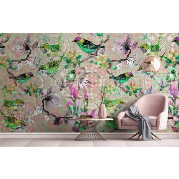 DD110251 Walls by Patel Mosaic Birds