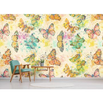DD110261 Walls by Patel Mosaic Butterfliesel