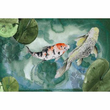 Digitaldruck-Tapete Fischteich livingwalls (1034219)
