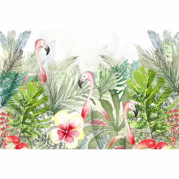 Digitaldruck-Tapete Flamingos livingwalls (1034221)