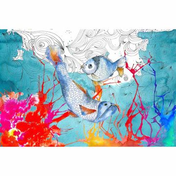 Digitaldruck-Tapete Japanesefish livingwalls (1034224)