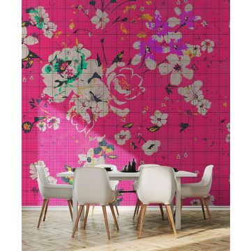 113827 Walls by Patel 2 Flower Plaid