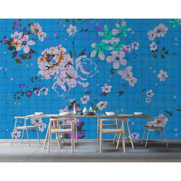 113832 Walls by Patel 2 Flower Plaid
