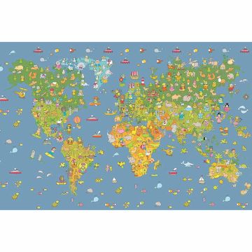 Digitaldruck-Tapete Worldmap livingwalls (1034280)