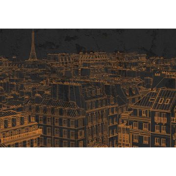 Digitaldruck-Tapete View of Paris 3 Architects Paper (1031643)