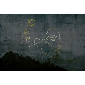 Digitaldruck-Tapete Golden Outline 3 Architects Paper (1031782)