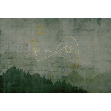 Digitaldruck-Tapete Golden Outline 4 Architects Paper (1031783)