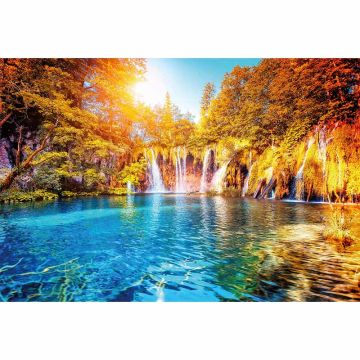 Digitaldruck-Tapete Waterfall And Lake In Croatia livingwalls (1033859)